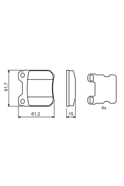 Bosch Brake pad set, disc brake 0 986 490 500