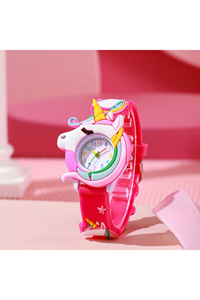 Choice hot pink 3 Carton Silicone Gift Watch for Boys and Girls Cute Colorful...