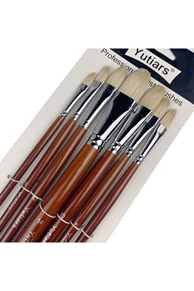 Choice 7pcs Professional Hog Bristle Filbert Oil Paint Brushes Set, 7pcs Long...