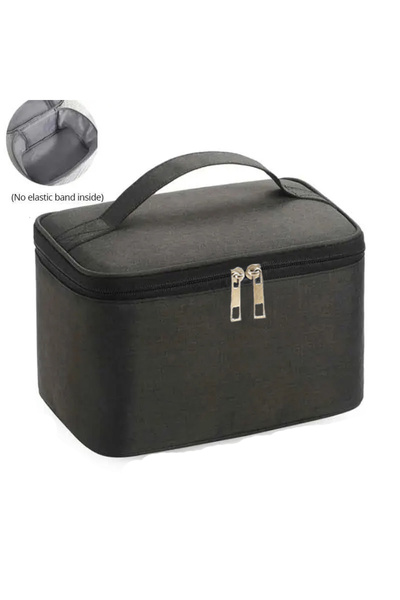 Choice 1pc Black 1pc Business Trip Men's Toiletry Bag Double Layer Large Capa...