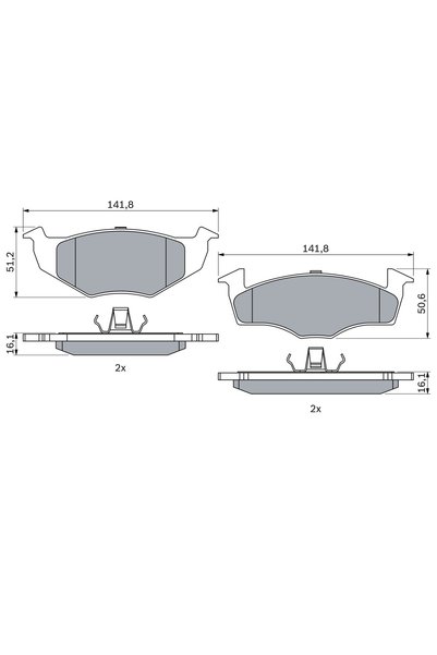 Bosch Brake pad set, disc brake 0 986 494 005