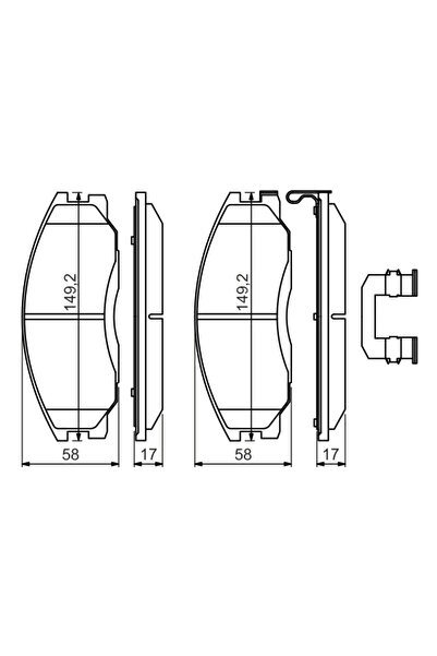 Bosch Σετ τακάκια φρένων, δισκόφρενο 0 986 494 650
