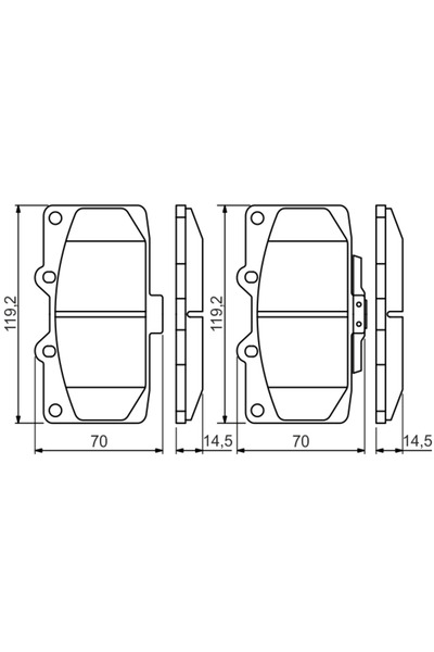 Bosch Комплект спирачни накладки, дискова спирачка 0 986 494 398