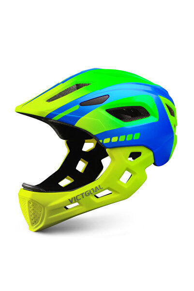 choice2 for 52-56cm YellowBlue VICTGOAL Kids Detachable Full Face Bicycle Hel...