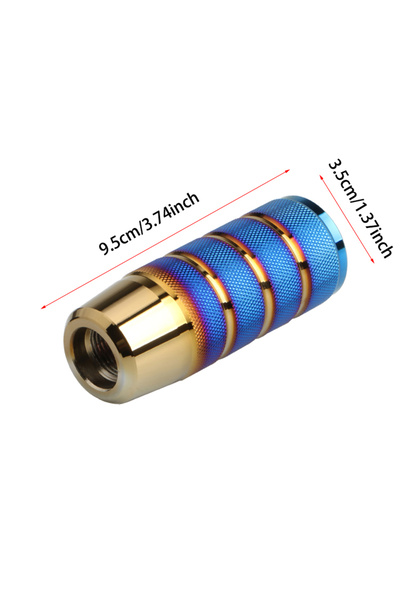 Choice7 Baked gold blue Car Accessories Universal Aluminum Gear Shift Knob St...