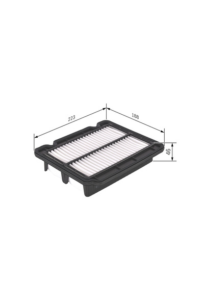 Bosch Filtru Aer F026400043 Chevrolet Aveo / Kalos Hatchback/Aveo / Kalos Lim...