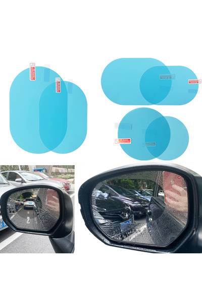 Choice WHITE Car Rearview Mirror Film Side Window Rainproof Clear Film 2Pcs A...