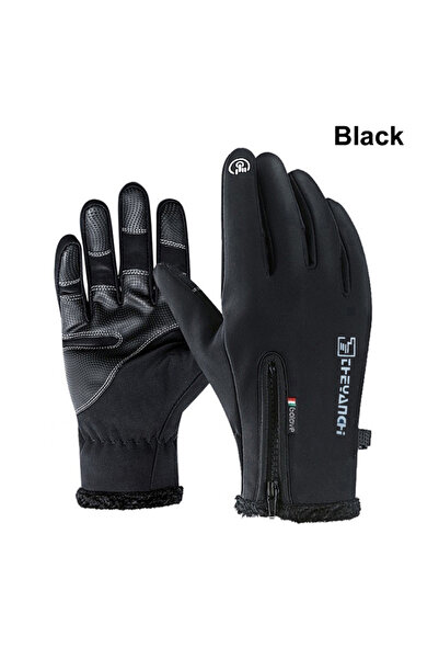Choice4 M Black 1 Pairs Winter Gloves Mens Touchscreen Non-Slip Unisex Waterp...