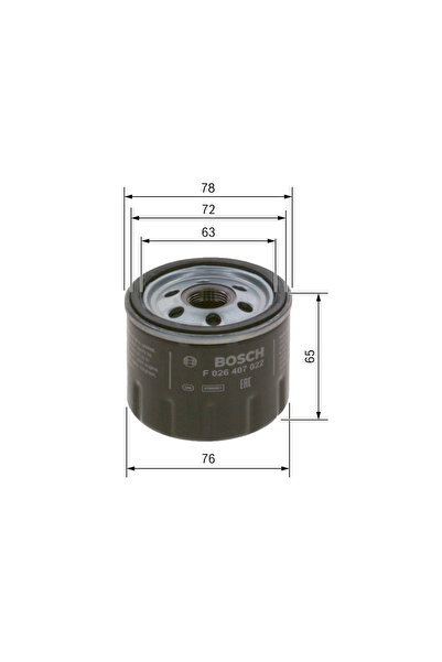 Bosch Φίλτρο λαδιού F026407022 Dacia Dokker Van/Ευρύχωρη λιμουζίνα/Dokker Mic...