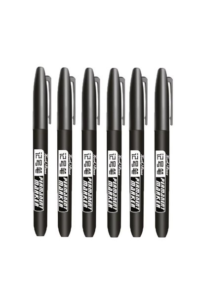 Choice 6 Black Set 6 PCS Permanent Marker Pen Manga Drawing Markers Black Blu...