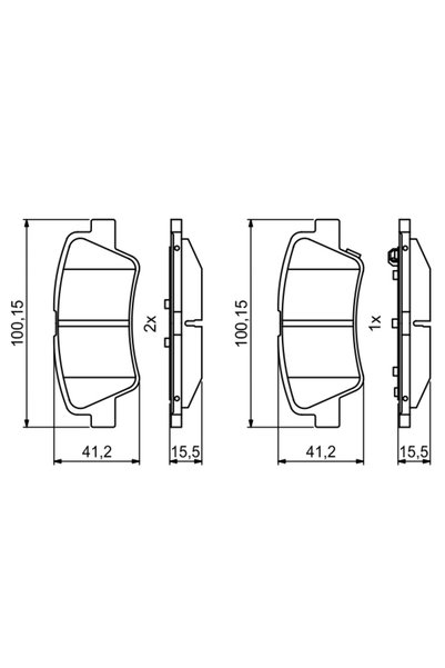 Bosch Set plăcuțe de frână, frână cu disc 0 986 494 768