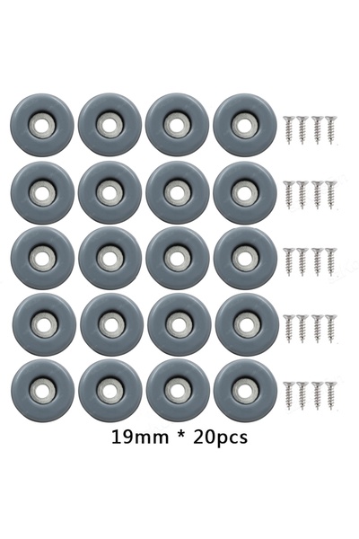 Choice 20PCS 19mm 20pcs Furniture Sliders Pads Reusable Furniture Glides with...