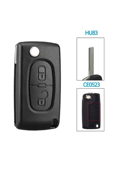 Choice غلاف مفتاح سيارة جديد 2BT HU83 CE0523 KEYYOU قطعة واحدة لبيجو 306 407 ...