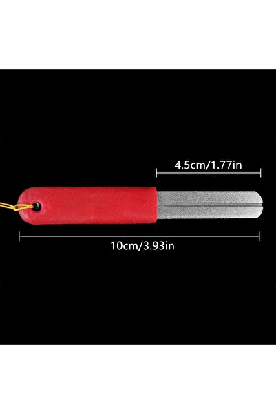 Choice 1pcs red Adamas Fishing Hook Sharpener Anti-skid Portable Three groove...