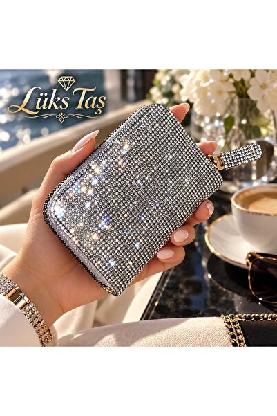 Lüks Taş Taşlı Mini Cüzdan