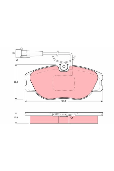TRW Σετ φρένων Placute, Δίσκος φρένων Gdb1058 Alfa Romeo 155/Gtv/Spider Fiat ...