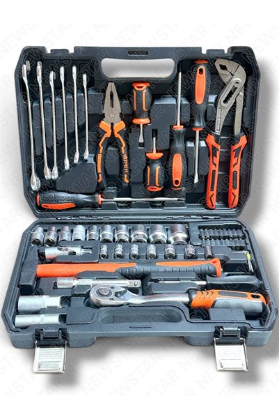 Newstar Germany Technology 58 Parça 72 Diş Eğik Cırcır 1/2 Profesyonel Lokma Takım Ve Alet Seti