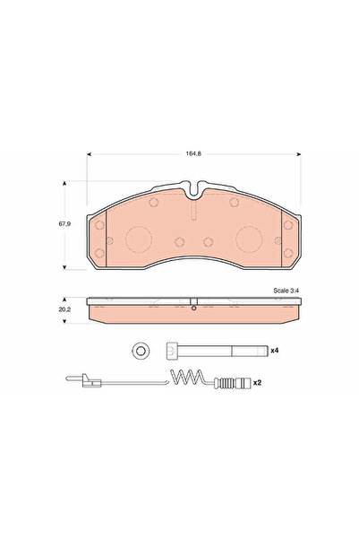 TRW Brake Pad Set, disc brake GDB1694