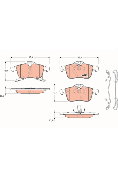 Generic Brand Brake Pad Set, disc brake GDB1668