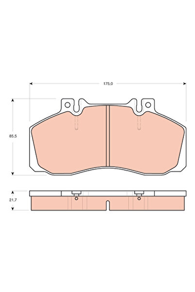 TRW Brake Pad Set, disc brake GDB1695
