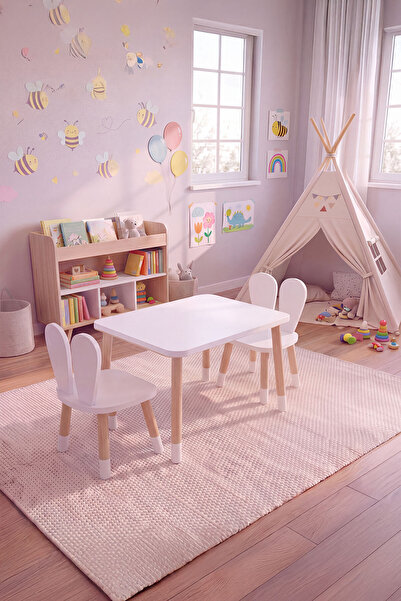 Bee Smart Oyun Masası-aktivite Masası-çalışma Masası-etkinlik Masası 2 Sandal...