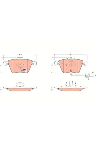 TRW Brake Pad Set, disc brake GDB1659