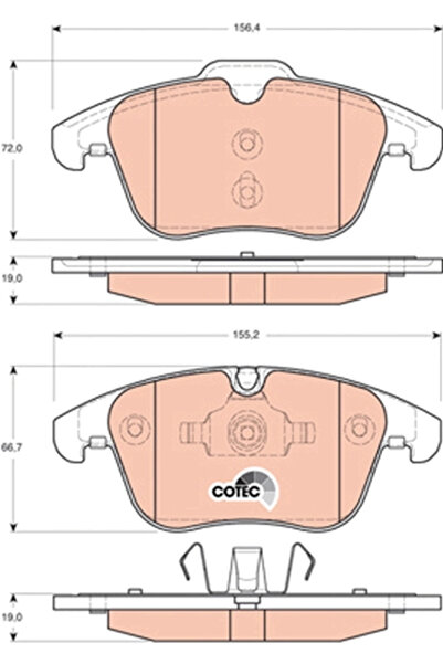 TRW Brake Pad Set, disc brake GDB1705