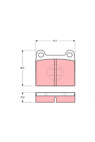 TRW Set of brake pads, disc brake GDB648