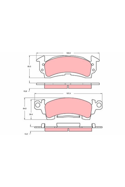TRW Комплект спирачни накладки, дискови спирачки Gdb742 Buick Electra/Lesabre...