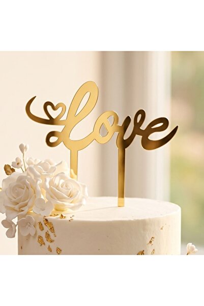 Gift Design Topper pentru tort cu mesajul LOVE