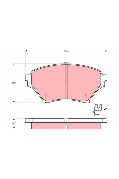 TRW Σετ τακάκια φρένων, δισκόφρενο Gdb3302 Mazda Mx-5 Ii