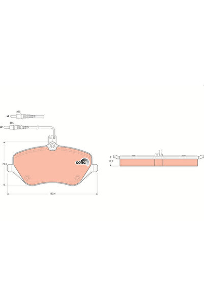 TRW Brake Pad Set, disc brake GDB1595