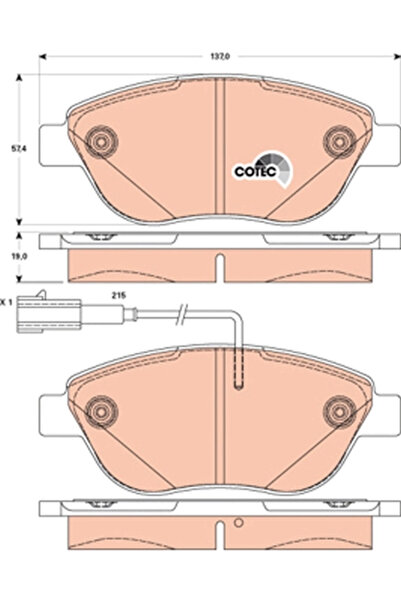 TRW Brake Pad Set, disc brake GDB1878