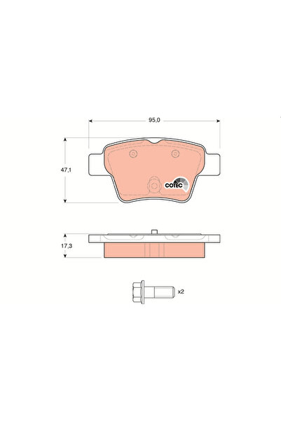 TRW Σετ Placute Frana,Frana Disc Gdb1620 Byd G6 Citron C4 I/C4 I Caseta/ Hatc...