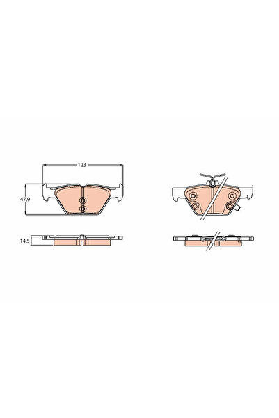 TRW Σετ τακάκια φρένων, δισκόφρενο Gdb3639 Subaru Forester/Impreza Hatchback/...