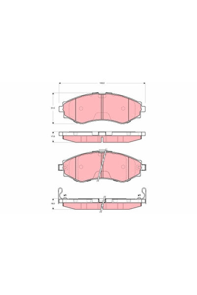 Generic Brand Σετ τακάκια φρένων, δισκόφρενο GDB3345