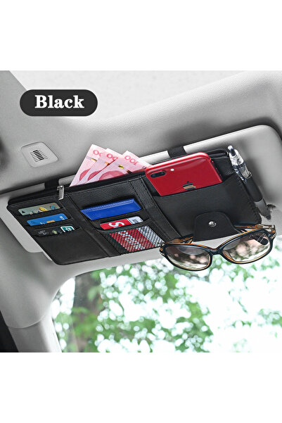 Choice simple black Car Sun Visor Bill Pen Business Card Holder CD DVD Organi...