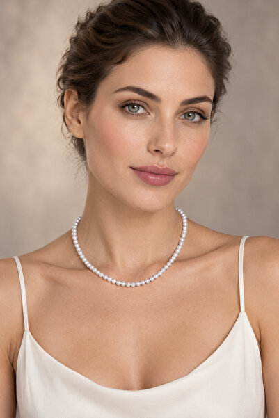 Camellie KY Jewels Luna Pearl Petit | Beyaz Cam İnci Altın Kaplama Kolye