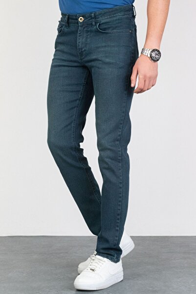 HLT JEANS Men's Khaki Pocket Lycra Slim Fit Jeans Pants Hltvalgreen