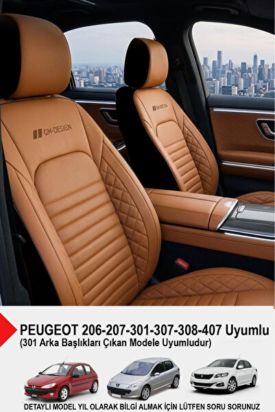GM-DESIGN İstanbul Serisi Deri Oto Koltuk Kılıfı (PEUGEOT 206-207-208-306-307...