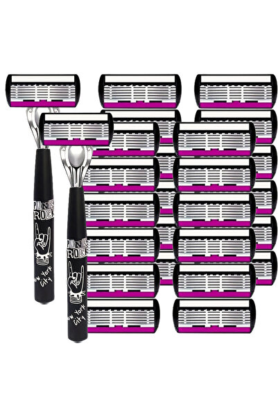 Choice 2 handle 24 blades High Quality Men Safety Razor 6-Layer Germany Stain...