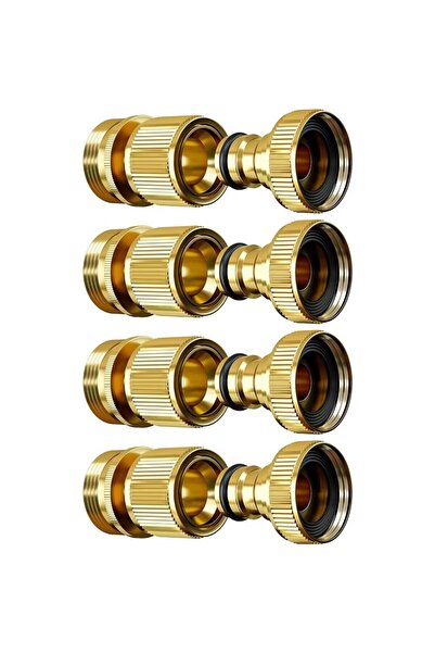 Choice3 4 Set (US Standard) Brass Water Hose Quick Connect Fittings, Release ...
