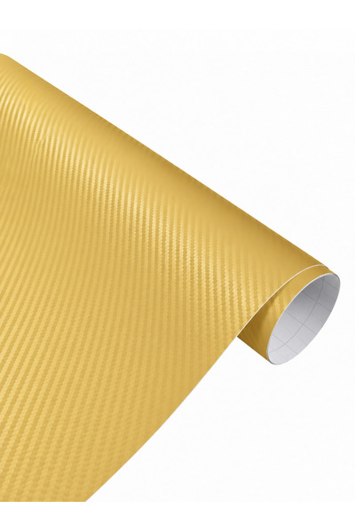 AUTOFOLYO Karbon Folyo Altın Kendinden Yapışkanlı 127 Cm X 1 Metre