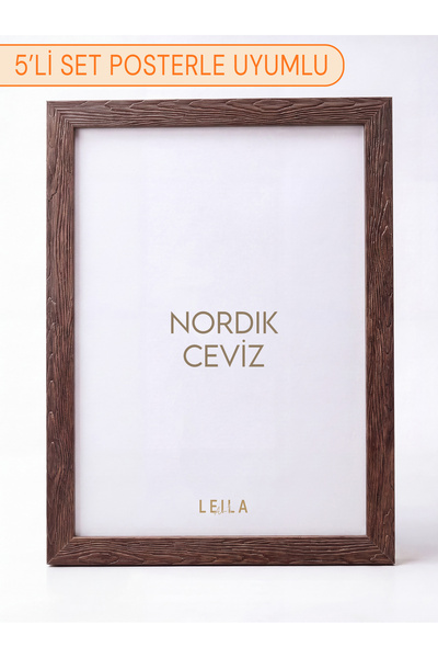 leilart Nordik Ceviz Rengi ithal polistren çerçeve