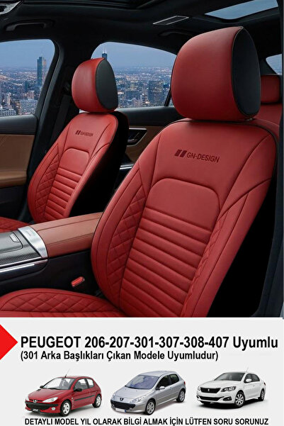 GM-DESIGN İstanbul Serisi Deri Oto Koltuk Kılıfı (PEUGEOT 206-207-208-306-307...