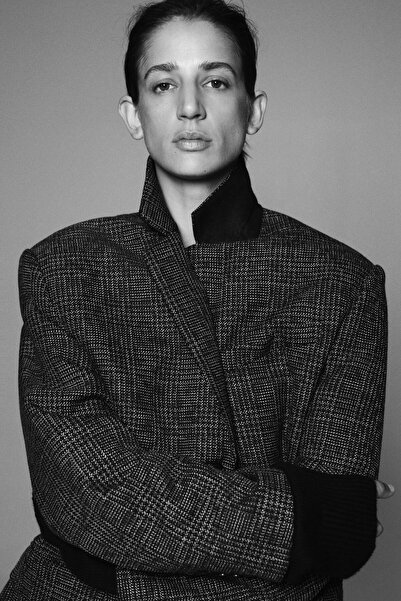 H&M Tek Sıra Düğmeli Tekstüre Dokuma Blazer