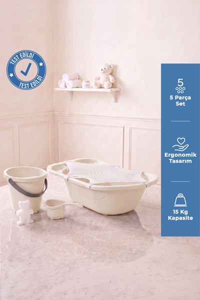 Babyjem 5 Parça Bebek Banyo Küvet Seti