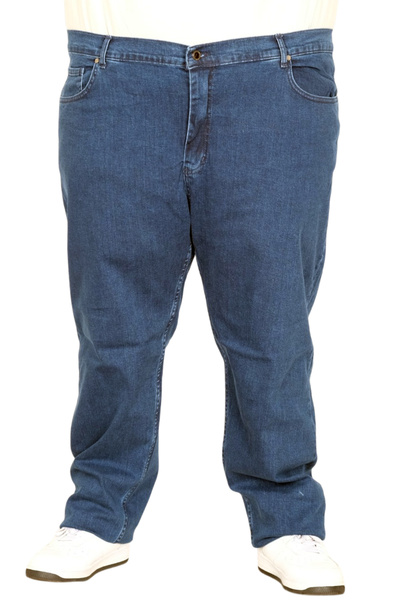 ModeXL Mode Xl Büyük Beden Erkek Pantolon Kot 21920 Mavi