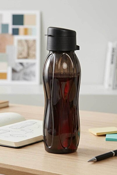HOMENIVA 2'li Set Eko Şişe Suluk - Pratik Kapak Matara 2x750 ml Siyah - Mor