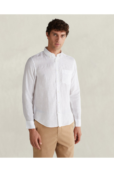 Gant Erkek Beyaz Regular Fit Gömlek
